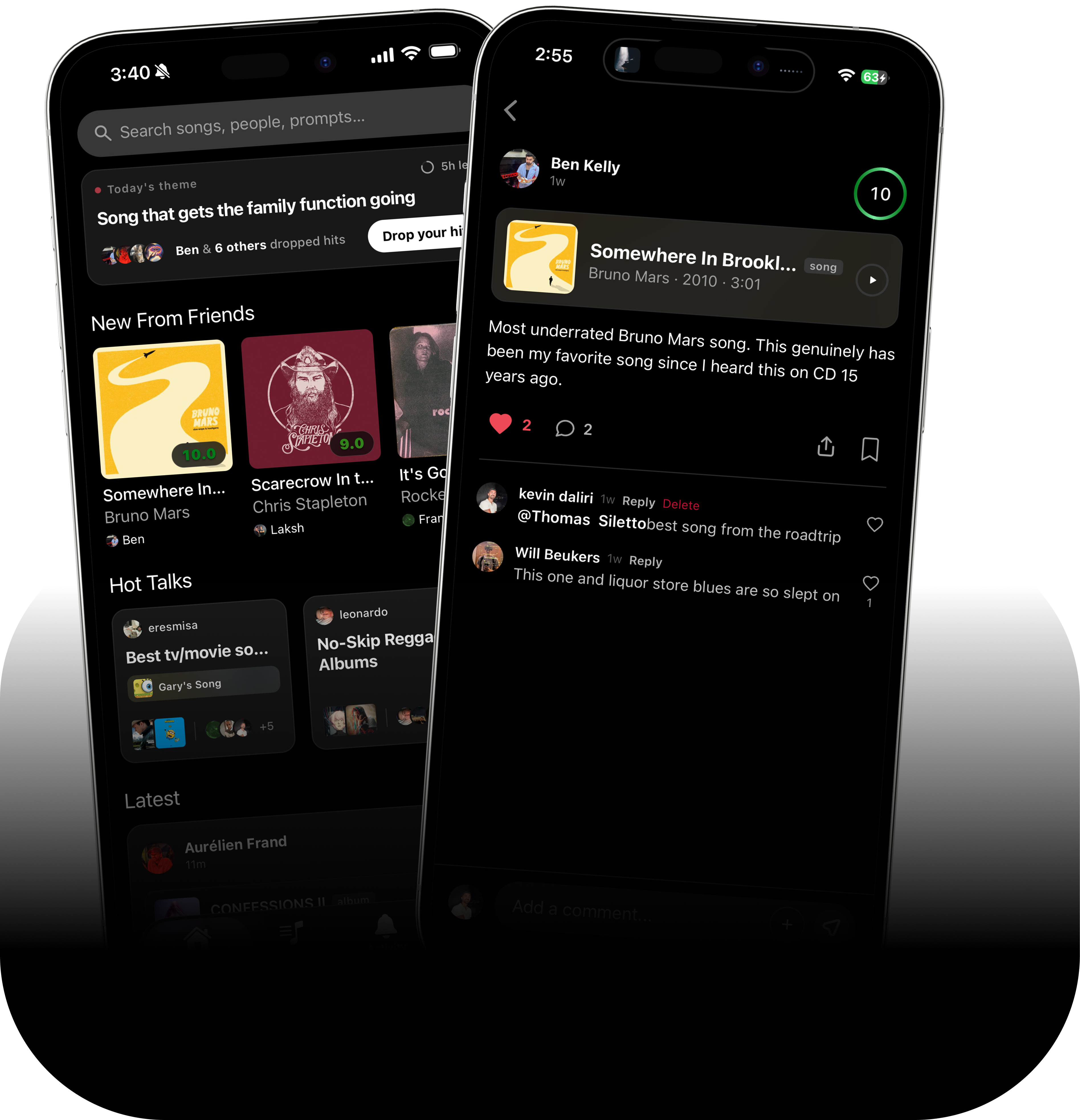 Discover music through posts, prompts, and the daily theme