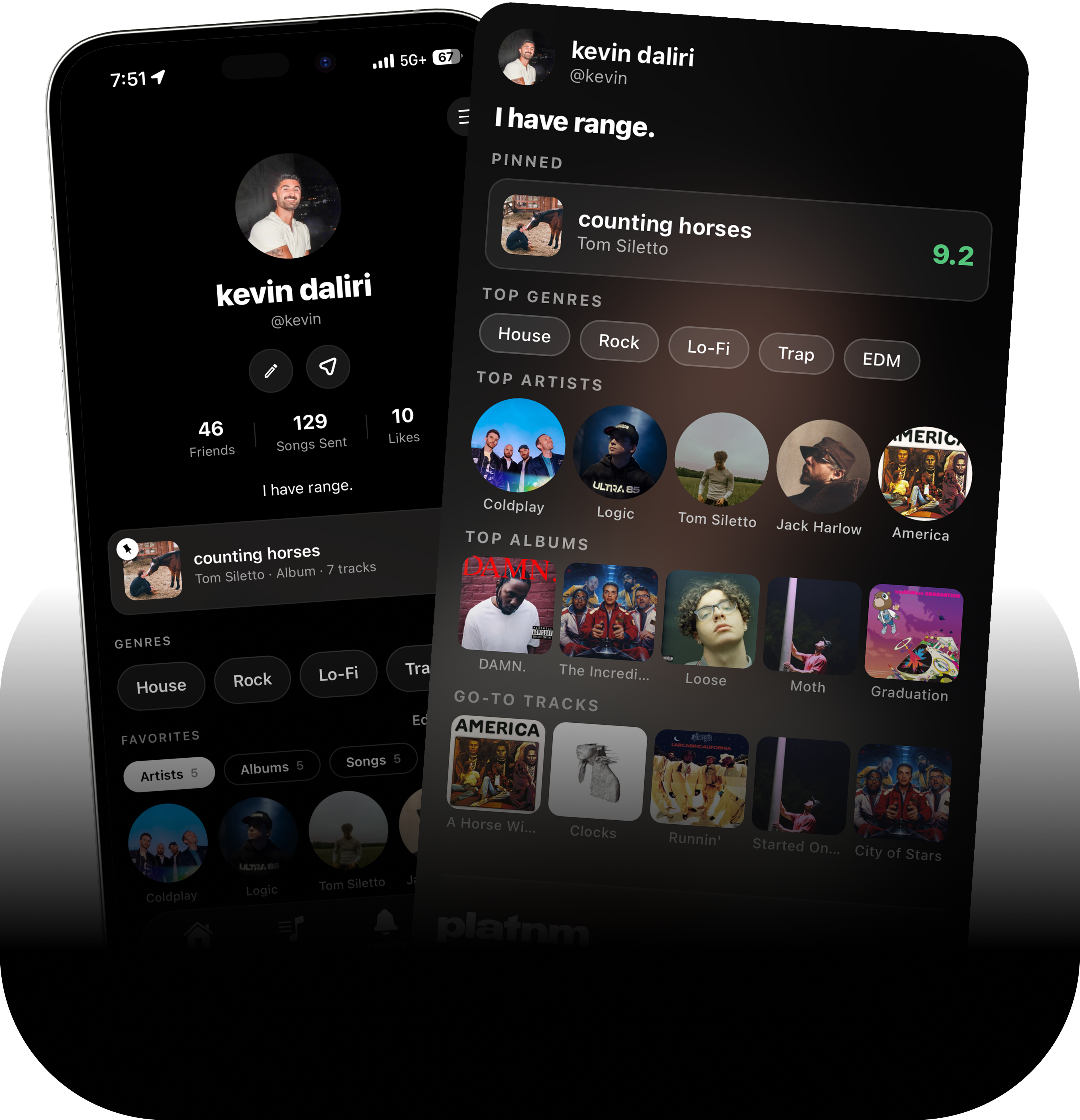 Your platnm profile and music taste